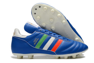 Men's Adidas Copa Mundial FG Firm Ground Low-Tops Football Boots - Blue/Green/White/Red