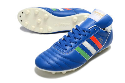 Men's Adidas Copa Mundial FG Firm Ground Low-Tops Football Boots - Blue/Green/White/Red