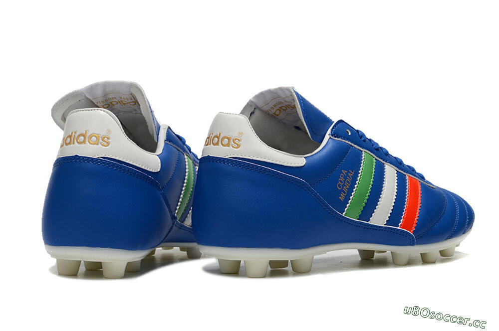 Men's Adidas Copa Mundial FG Firm Ground Low-Tops Football Boots - Blue/Green/White/Red 6