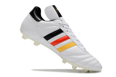 Men's Adidas Copa Mundial FG Firm Ground Low-Tops Football Boots - White/Black/Red/Yellow