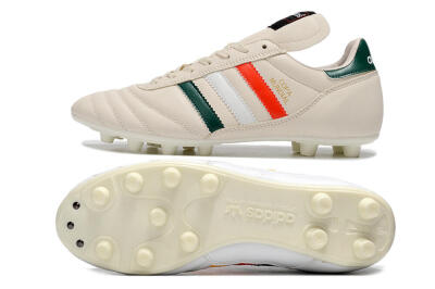 Men's Adidas Copa Mundial FG Firm Ground Low-Tops Football Boots - Beige/Green/White/Red