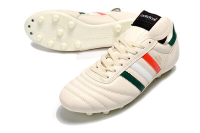 Men's Adidas Copa Mundial FG Firm Ground Low-Tops Football Boots - Beige/Green/White/Red