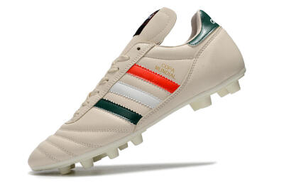 Men's Adidas Copa Mundial FG Firm Ground Low-Tops Football Boots - Beige/Green/White/Red