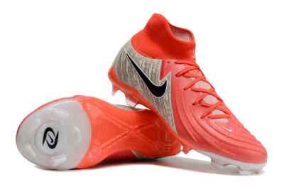 Men's Nike Phantom Luna Elite FG Firm Ground High-Tops Football Boots - Red/Brown/Black