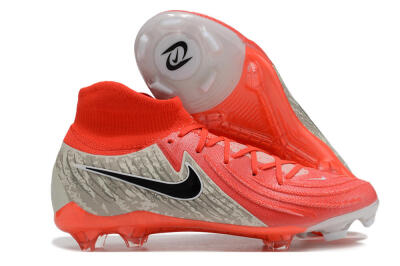 Men's Nike Phantom Luna Elite FG Firm Ground High-Tops Football Boots - Red/Brown/Black