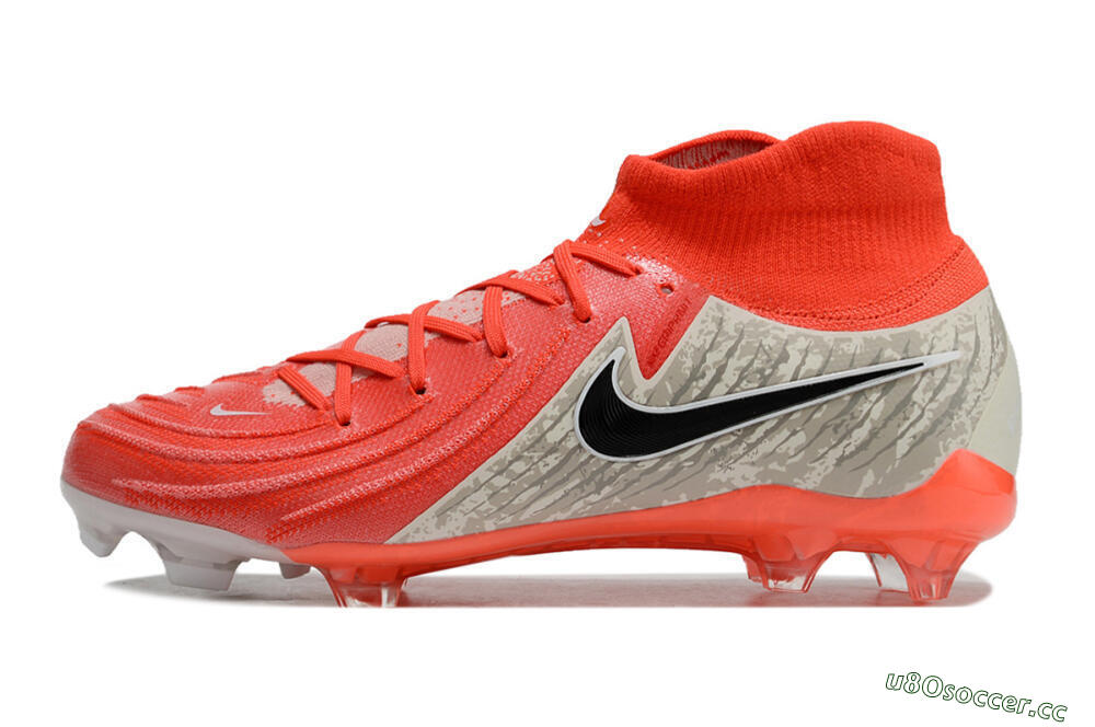 Men's Nike Phantom Luna Elite FG Firm Ground High-Tops Football Boots - Red/Brown/Black 0