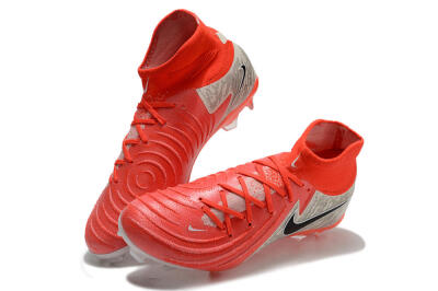 Men's Nike Phantom Luna Elite FG Firm Ground High-Tops Football Boots - Red/Brown/Black
