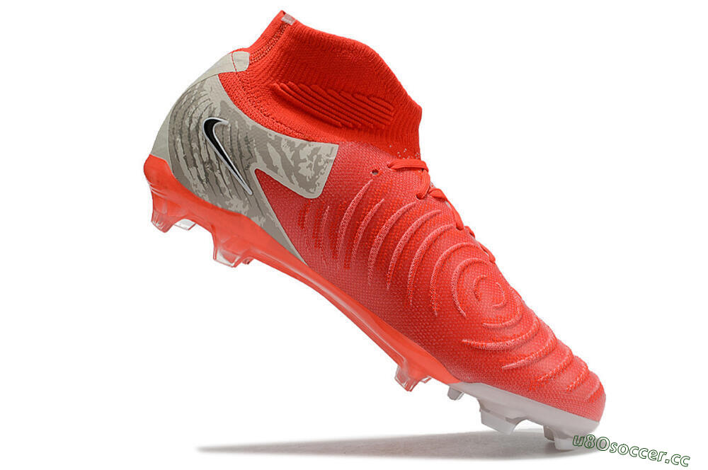 Men's Nike Phantom Luna Elite FG Firm Ground High-Tops Football Boots - Red/Brown/Black 4