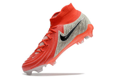 Men's Nike Phantom Luna Elite FG Firm Ground High-Tops Football Boots - Red/Brown/Black