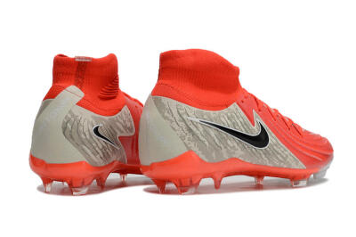 Men's Nike Phantom Luna Elite FG Firm Ground High-Tops Football Boots - Red/Brown/Black