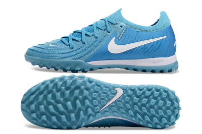 Unisex Nike Phantom Luna Elite TF Artificial Turf Low-Tops Football Shoes - Jade/White/Blue