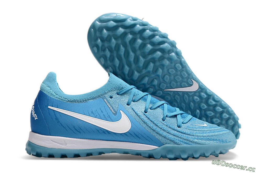 Unisex Nike Phantom Luna Elite TF Artificial Turf Low-Tops Football Shoes - Jade/White/Blue 2