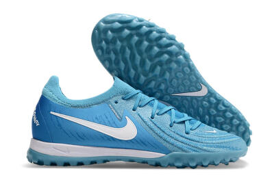 Unisex Nike Phantom Luna Elite TF Artificial Turf Low-Tops Football Shoes - Jade/White/Blue