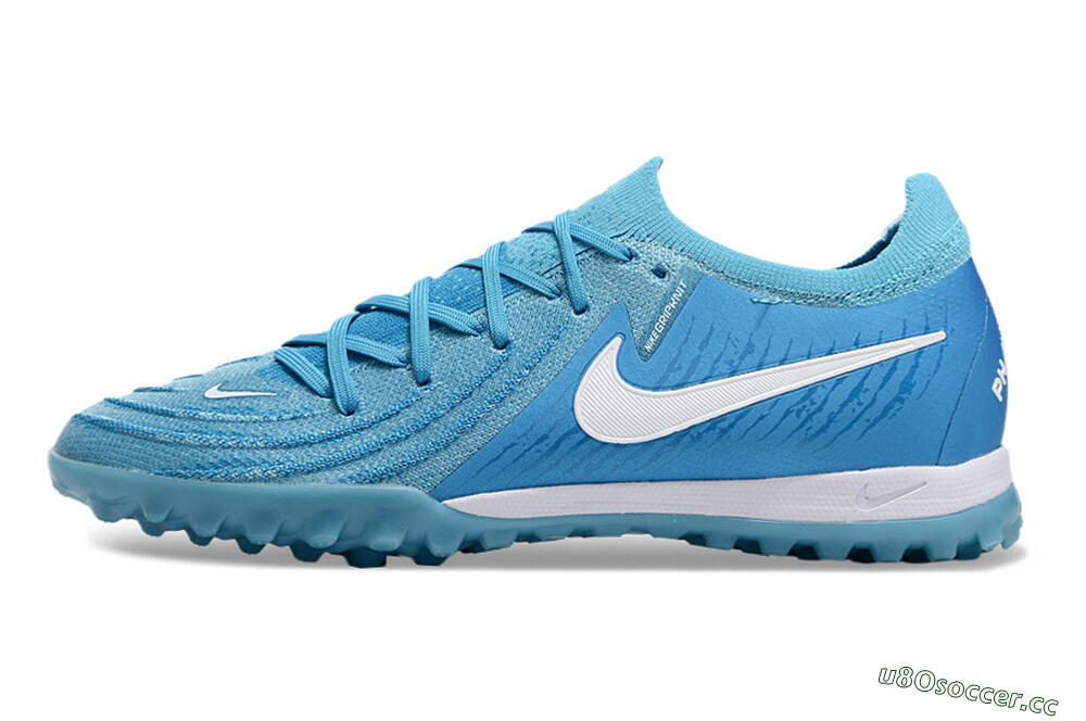 Unisex Nike Phantom Luna Elite TF Artificial Turf Low-Tops Football Shoes - Jade/White/Blue 0