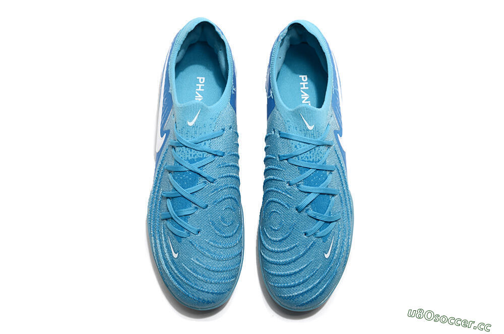 Unisex Nike Phantom Luna Elite TF Artificial Turf Low-Tops Football Shoes - Jade/White/Blue 4
