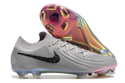 Unisex Nike Phantom Luna Elite NU FG Firm Ground Low-Tops Football Boots - Grey/Black/Blue