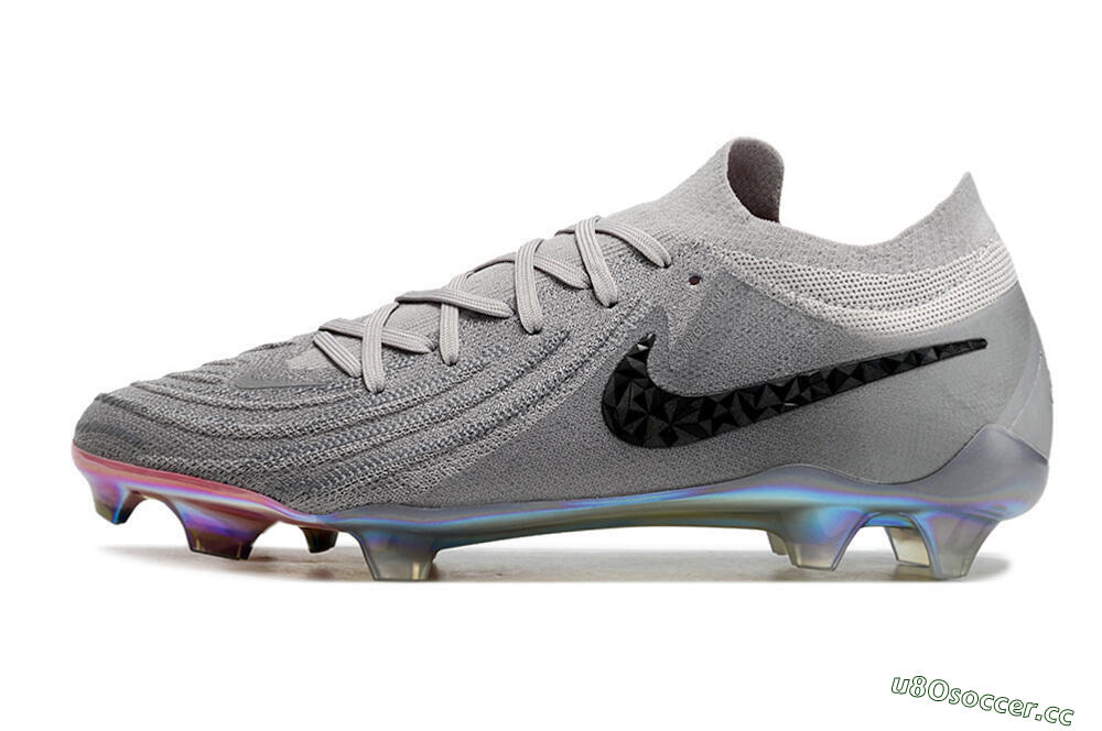 Unisex Nike Phantom Luna Elite NU FG Firm Ground Low-Tops Football Boots - Grey/Black/Blue 0