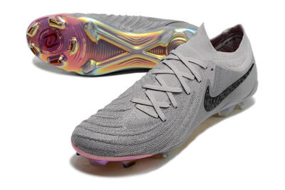 Unisex Nike Phantom Luna Elite NU FG Firm Ground Low-Tops Football Boots - Grey/Black/Blue