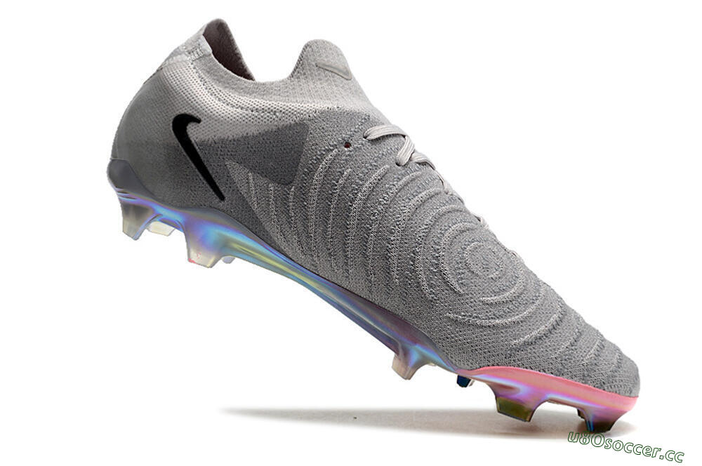 Unisex Nike Phantom Luna Elite NU FG Firm Ground Low-Tops Football Boots - Grey/Black/Blue 4