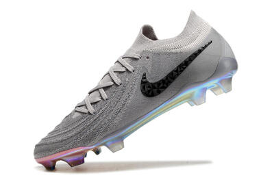Unisex Nike Phantom Luna Elite NU FG Firm Ground Low-Tops Football Boots - Grey/Black/Blue
