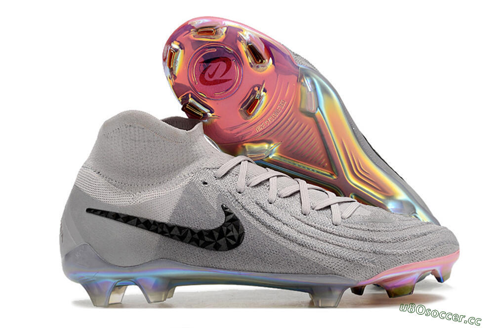 Unisex Nike Phantom Luna Elite NU FG Firm Ground High-Tops Football Boots - Grey/Black/Blue 2