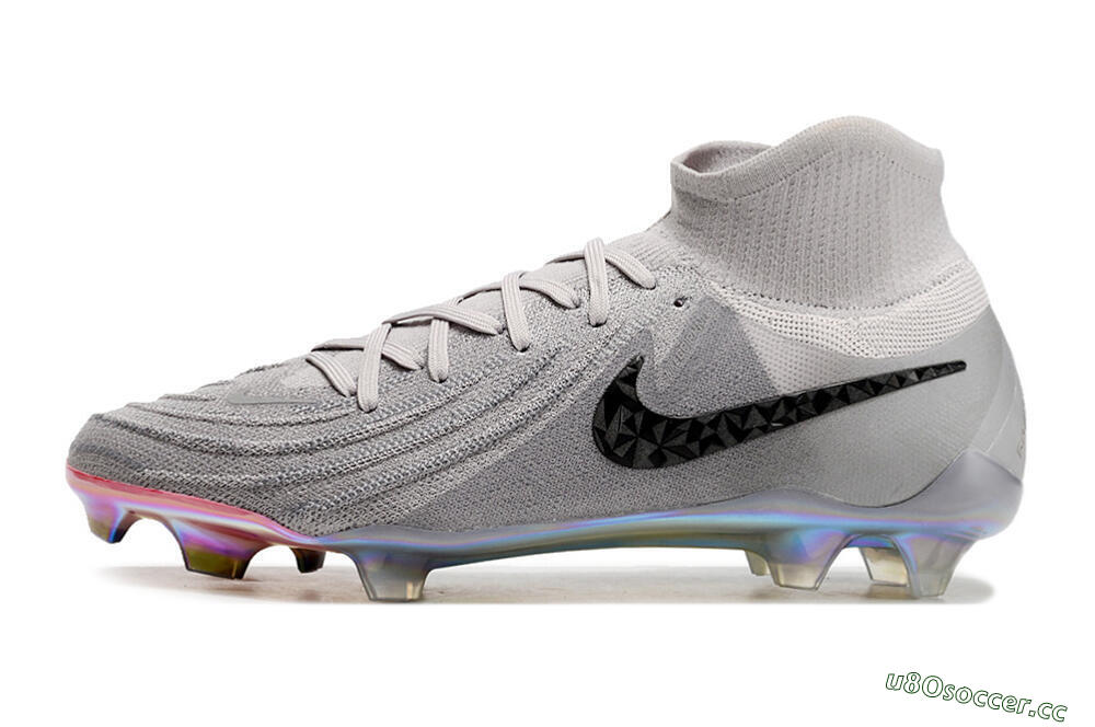 Unisex Nike Phantom Luna Elite NU FG Firm Ground High-Tops Football Boots - Grey/Black/Blue 0