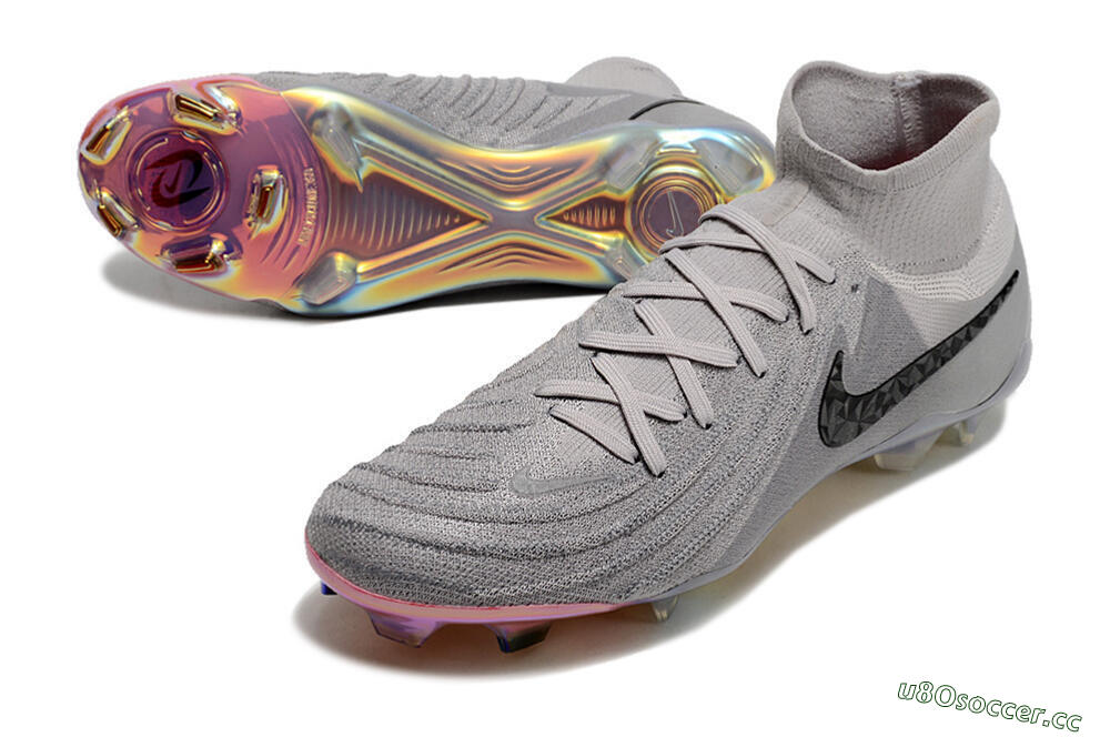 Unisex Nike Phantom Luna Elite NU FG Firm Ground High-Tops Football Boots - Grey/Black/Blue 3