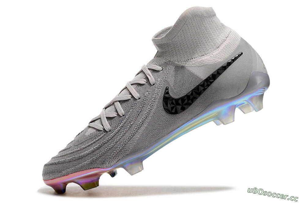 Unisex Nike Phantom Luna Elite NU FG Firm Ground High-Tops Football Boots - Grey/Black/Blue 5