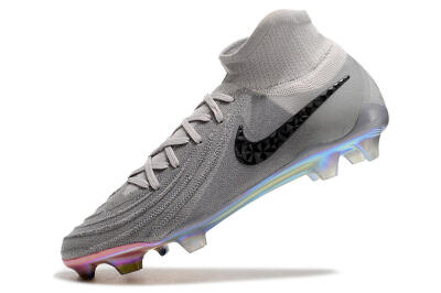 Unisex Nike Phantom Luna Elite NU FG Firm Ground High-Tops Football Boots - Grey/Black/Blue