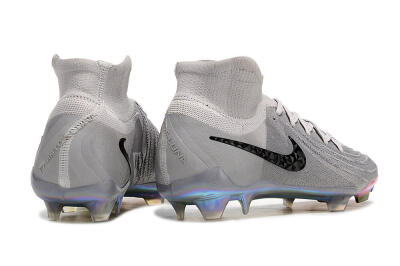 Unisex Nike Phantom Luna Elite NU FG Firm Ground High-Tops Football Boots - Grey/Black/Blue