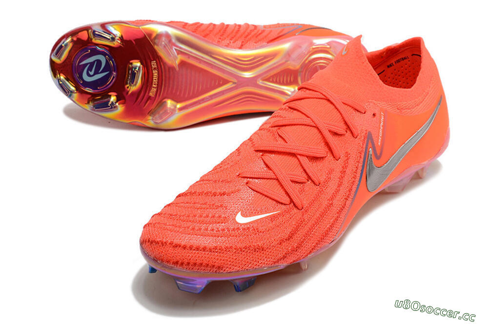 Men's Nike Phantom Luna Elite FG Firm Ground Low-Tops Football Boots - Red/Blue/Gold 3