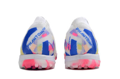 Men's Nike Phantom GX 2 Elite TF Artificial Turf Low-Tops Football Shoes - White/Blue/Pink/Yellow