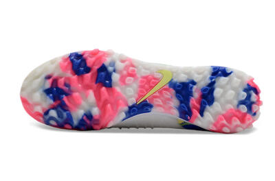 Men's Nike Phantom GX 2 Elite TF Artificial Turf Low-Tops Football Shoes - White/Blue/Pink/Yellow