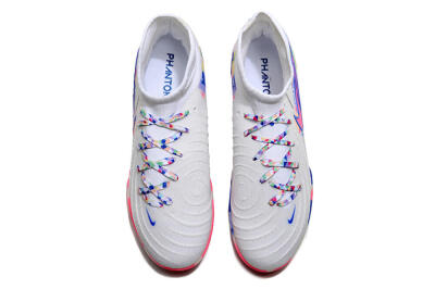 Men's Nike Phantom Luna 2 Elite TF Artificial Turf High-Tops Football Shoes - White/Pink/Blue
