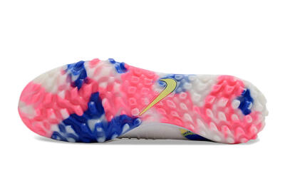 Men's Nike Phantom Luna 2 Elite TF Artificial Turf High-Tops Football Shoes - White/Pink/Blue