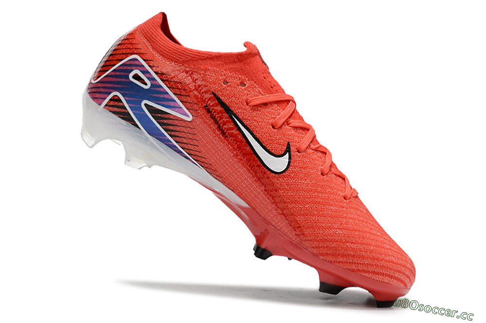 Men's Nike Air Zoom Mercurial Vapor 16 Elite FG Firm Ground Low-Tops Football Boots - Red/White/Blue 4