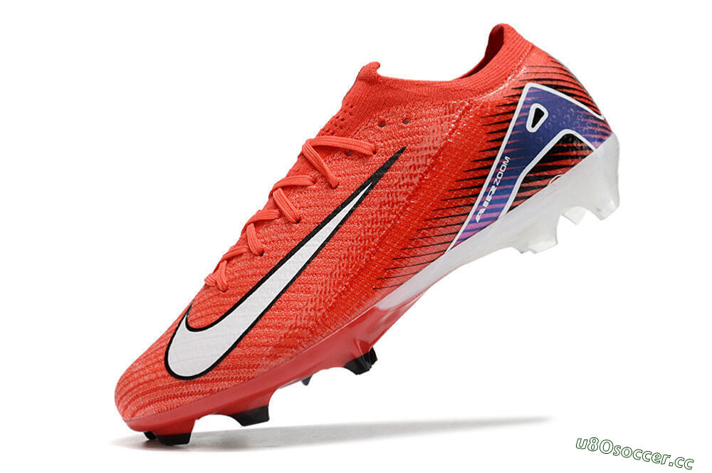 Men's Nike Air Zoom Mercurial Vapor 16 Elite FG Firm Ground Low-Tops Football Boots - Red/White/Blue 5