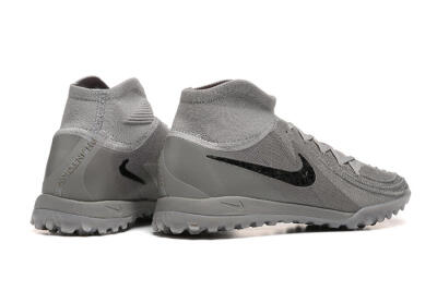 Men's Nike Phantom Luna Elite TF Artificial Turf High-Tops Football Shoes - Grey/Black