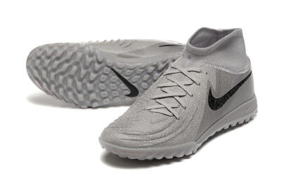 Men's Nike Phantom Luna Elite TF Artificial Turf High-Tops Football Shoes - Grey/Black