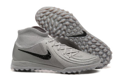Men's Nike Phantom Luna Elite TF Artificial Turf High-Tops Football Shoes - Grey/Black