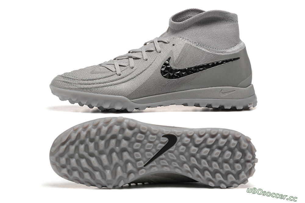 Men's Nike Phantom Luna Elite TF Artificial Turf High-Tops Football Shoes - Grey/Black 1