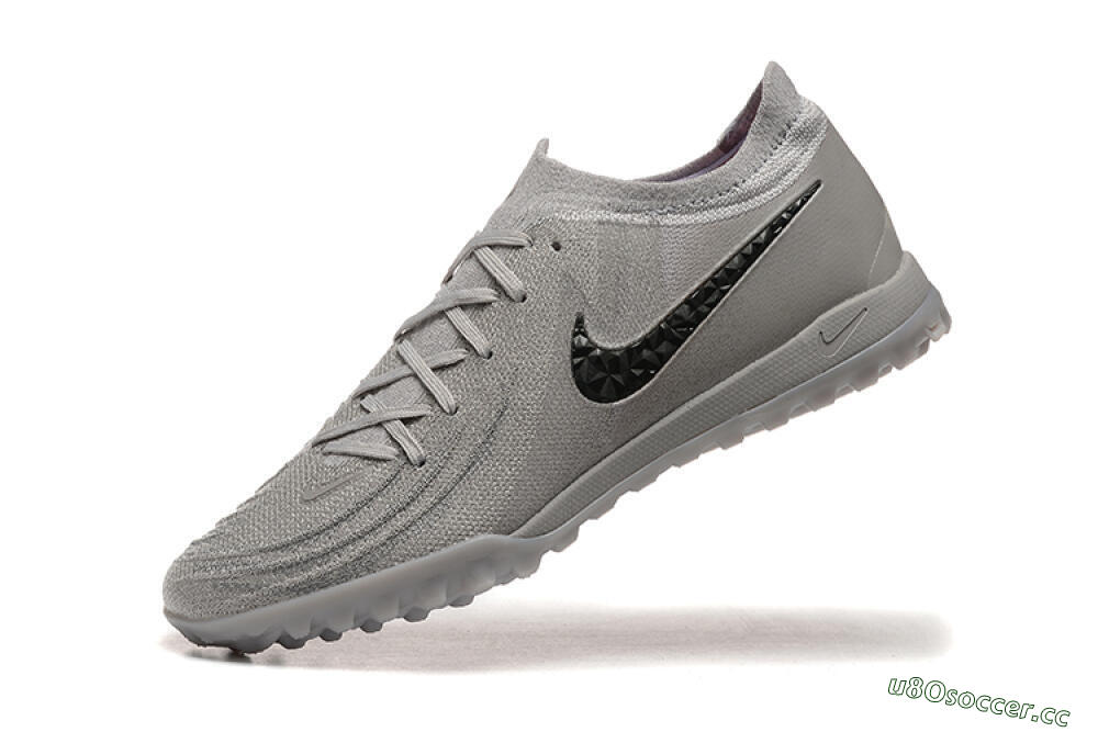 Men's Nike Phantom Luna Elite TF Artificial Turf Low-Tops Football Shoes - Grey/Black 8