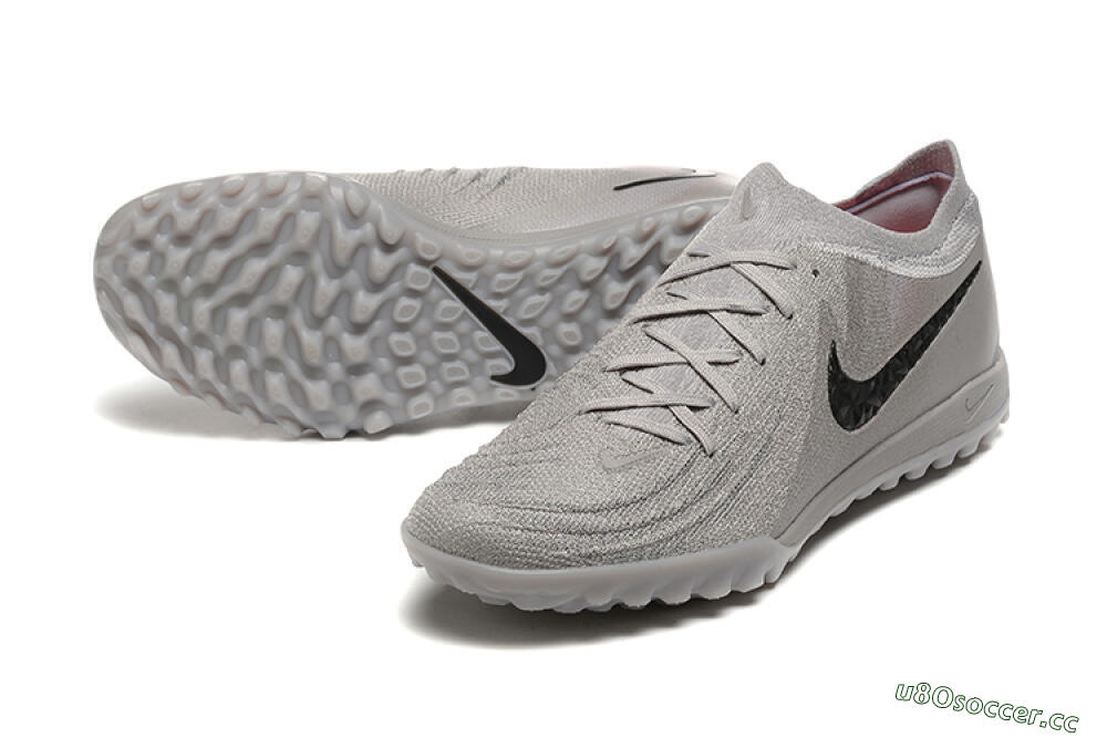 Men's Nike Phantom Luna Elite TF Artificial Turf Low-Tops Football Shoes - Grey/Black 3