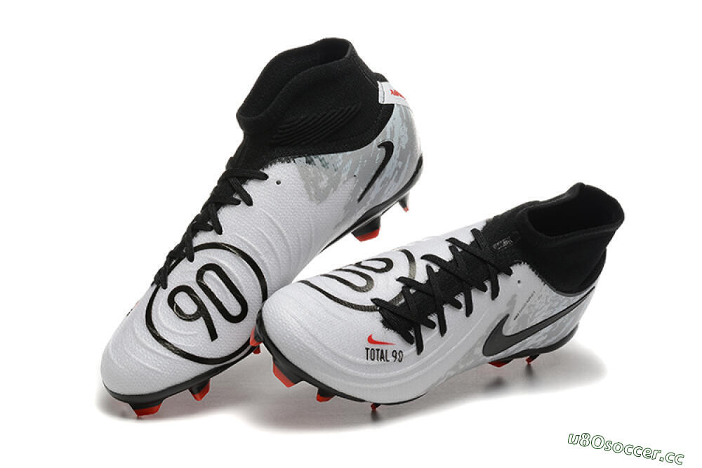Men's Nike Phantom Luna Elite FG Firm Ground High-Tops Football Boots - White/Red/Black/Grey 6