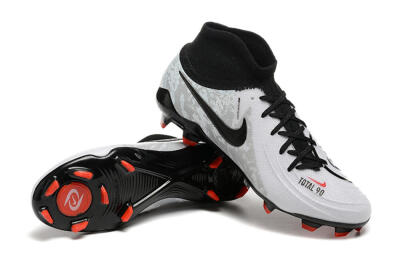 Men's Nike Phantom Luna Elite FG Firm Ground High-Tops Football Boots - White/Red/Black/Grey