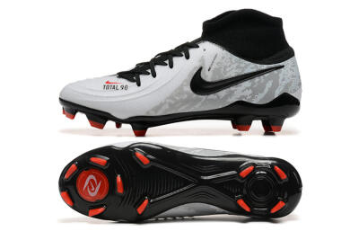 Men's Nike Phantom Luna Elite FG Firm Ground High-Tops Football Boots - White/Red/Black/Grey