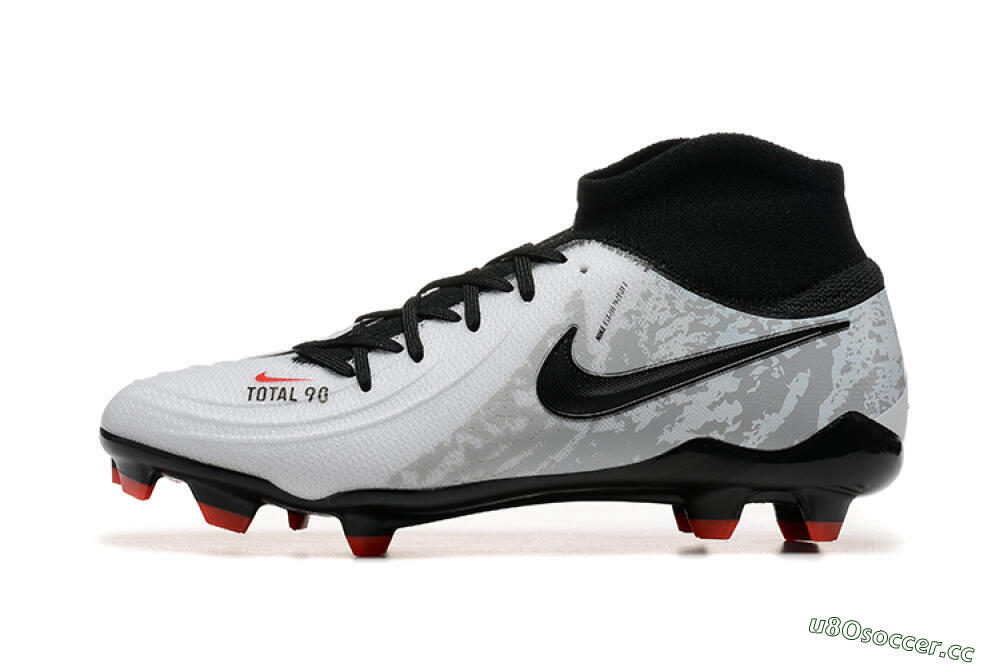 Men's Nike Phantom Luna Elite FG Firm Ground High-Tops Football Boots - White/Red/Black/Grey 0