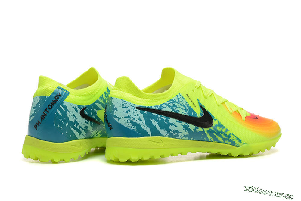 Men's Nike Phantom GX 2 Elite TF Artificial Turf Low-Tops Football Shoes - Yellow/Green/Black 9