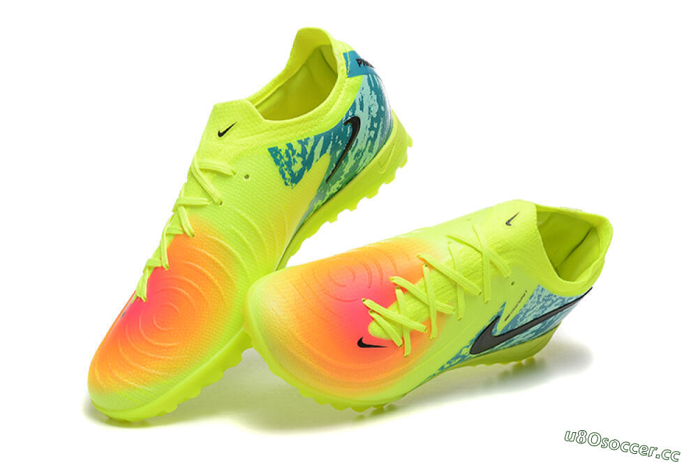 Men's Nike Phantom GX 2 Elite TF Artificial Turf Low-Tops Football Shoes - Yellow/Green/Black 6