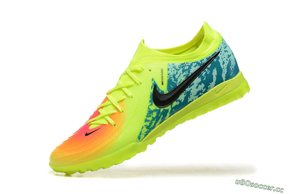 Men's Nike Phantom GX 2 Elite TF Artificial Turf Low-Tops Football Shoes - Yellow/Green/Black 8